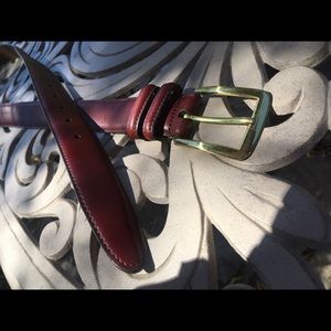 Allen Edmonds chili brown dress belt sz 36 EUC